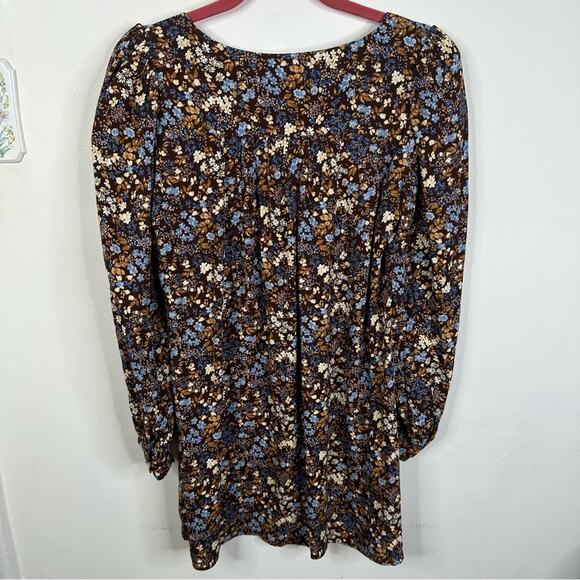 NEW Reformation Size M The Blake Puff Long Sleeves Square Neck Mini Shift Dress - Picture 8 of 10